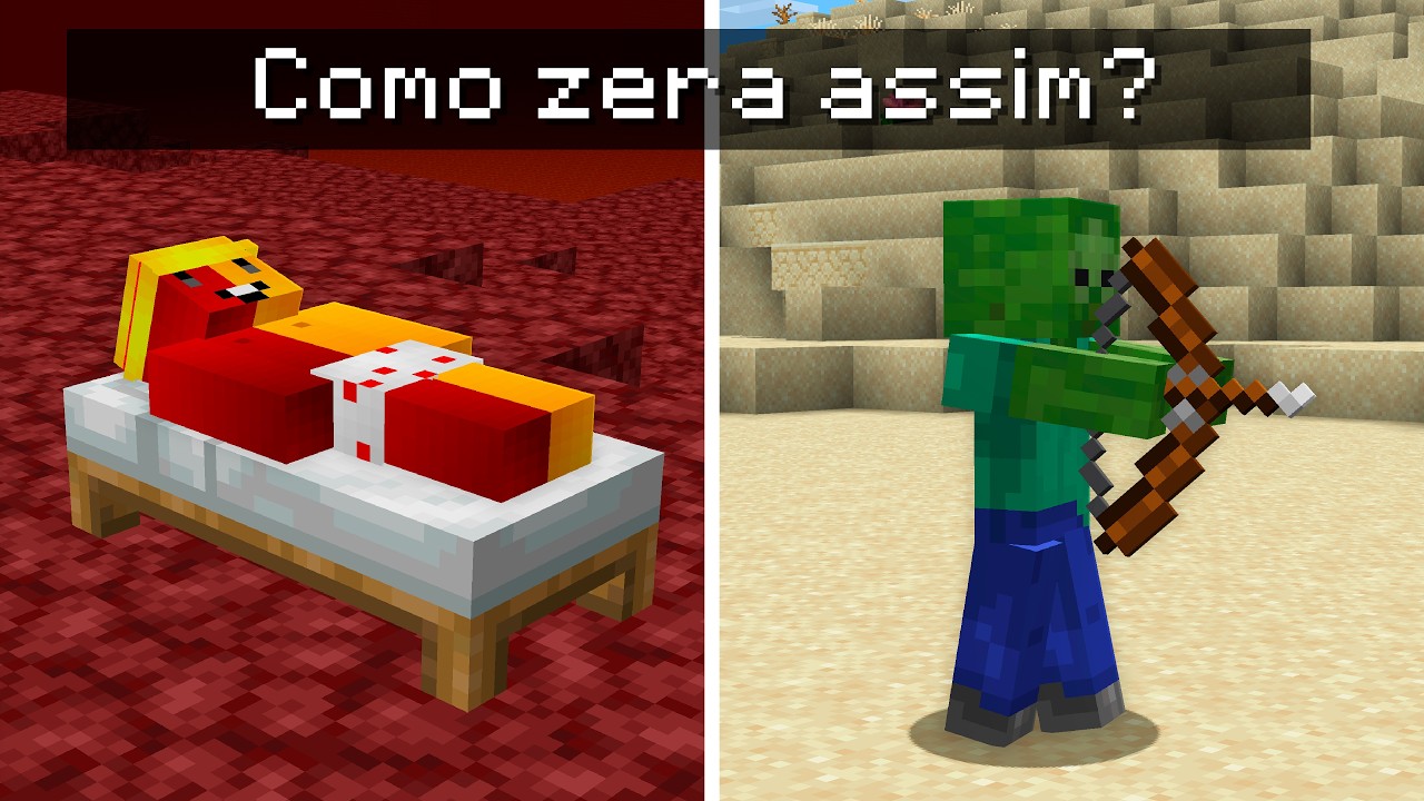 baixei o minecraft AO CONTRÁRIO (e tentei zerar)