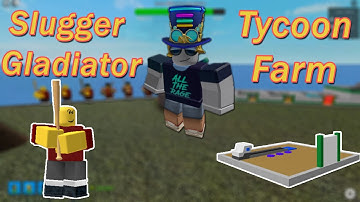 Slugger Gladiator and Tycoon Farm skin Showcase!! Tower Defense Simulator - ROBLOX