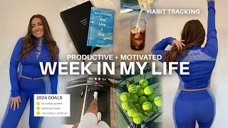 FIRST WEEK OF 2024 VLOG! implementing goals, habit tracking, + organization projects | morgan yates