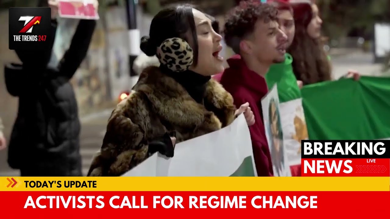 Iranian Opposition Burns Ayatollah Images at Tbilisi Embassy Protest