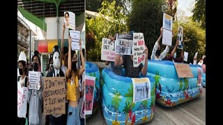 Eye catchy signs, installations & colourful costumes; Myanmar protests get creative | English News