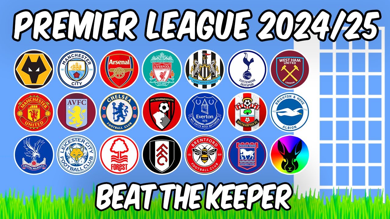 Beat The Keeper - Premier League 2024/25 - Algodoo Marble Race