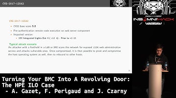 Turning your BMC into a revolving door: the HPE iLO case by Alexandre Gazet, Fabien Perigaud