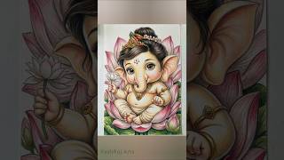 Little Ganesha Drawing - Pure Love 🥰 #ganapatibapa #ganapatibappamorya #bappa #ganesh #viral #shorts