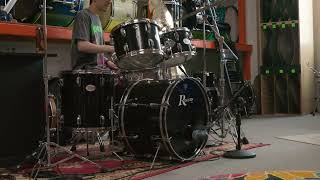 Vintage Rogers R-380 "Double Soul" Jet Black Drum Set