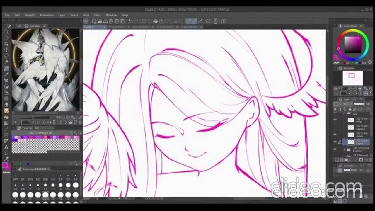 Speedrun-ish line art [Caleb x MC - Love and Deepspace]