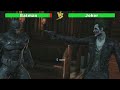 Joker vs batman fight gameplay with health bar