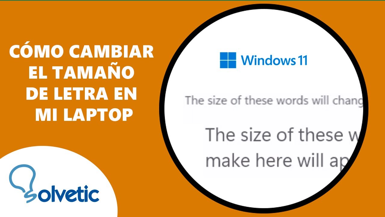 Como Cambiar el Tamaño de Letra en mi Laptop - YouTube
