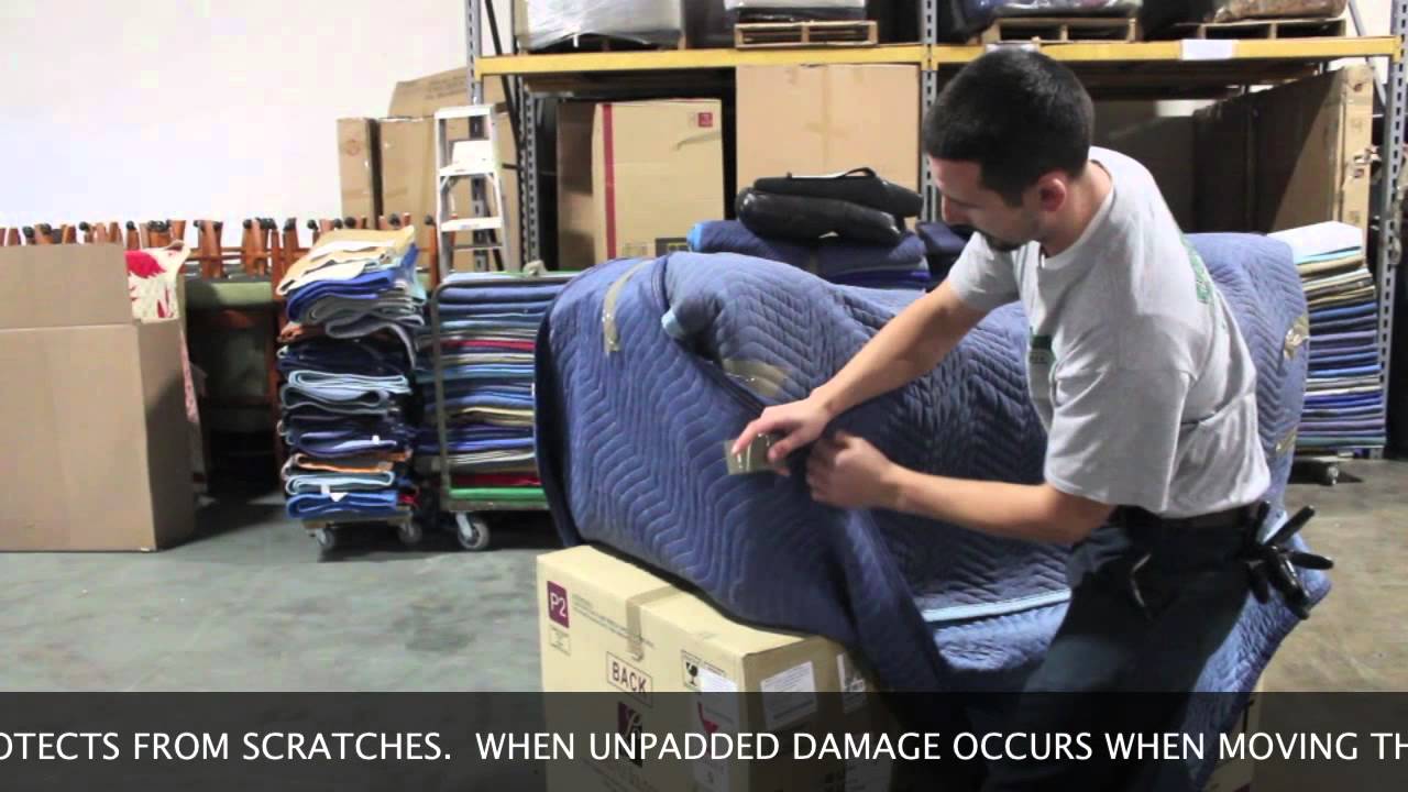 How to pad wrap and protect a sofa/couch for your move. YouTube