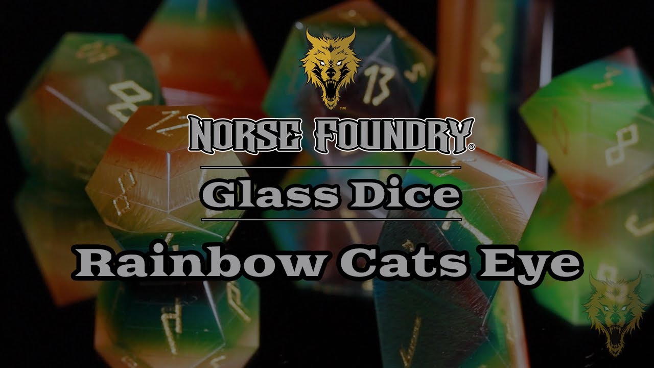 Norse Foundry Rainbow Cats Eye Dice Set