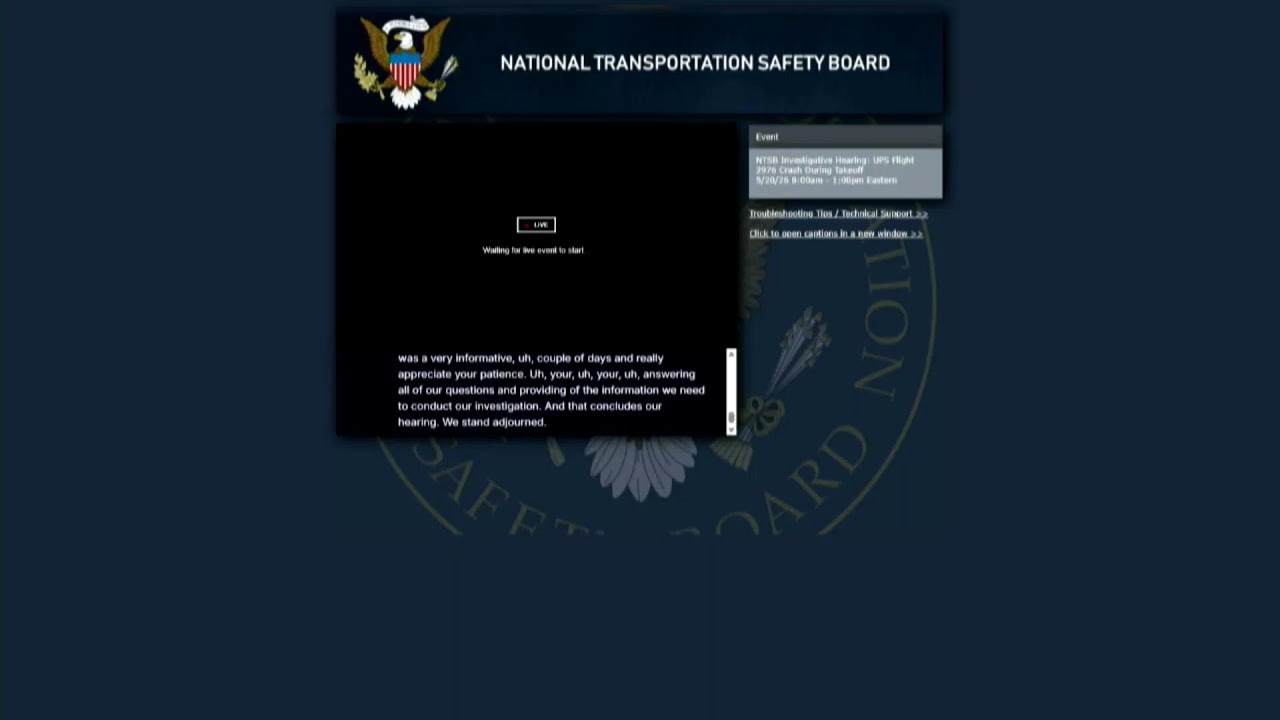 NTSB hearing into UPS deadly plane crash Day 2