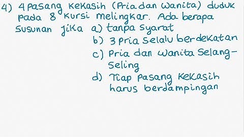 M501 peluang : Permutasi (Contoh soal 1)