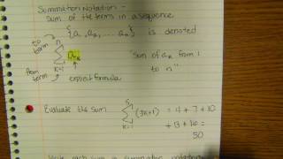 Precalculus 9 4 Summation Notation