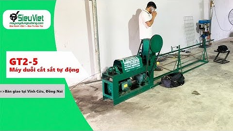 Máy duỗi cắt sắt tự động GT2-5, bàn giao tại Vĩnh Cửu, Đồng Nai