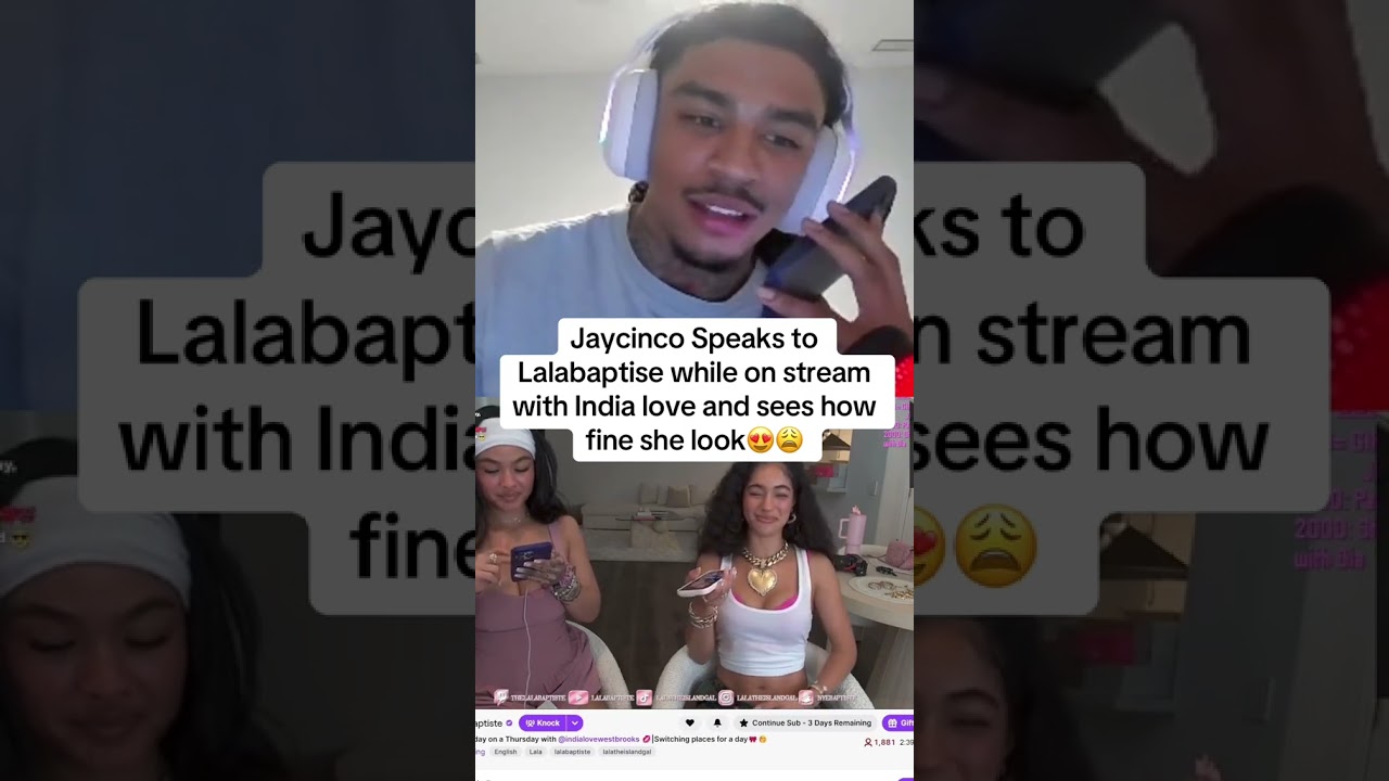 Jaycinco tells Lala Baptiste he’s going to marry her on stream