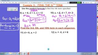 Unit 2C. 3 Arithmetic Sequences #2