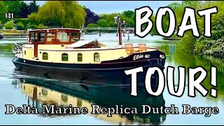 Boat Tour! Delta Marine Replica Dutch Barge Luxemotor 57 | 141