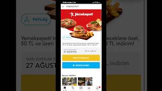 Yemek Sepeti̇ 30 Tl İndi̇ri̇mm Kodu Kodu Sepeti̇