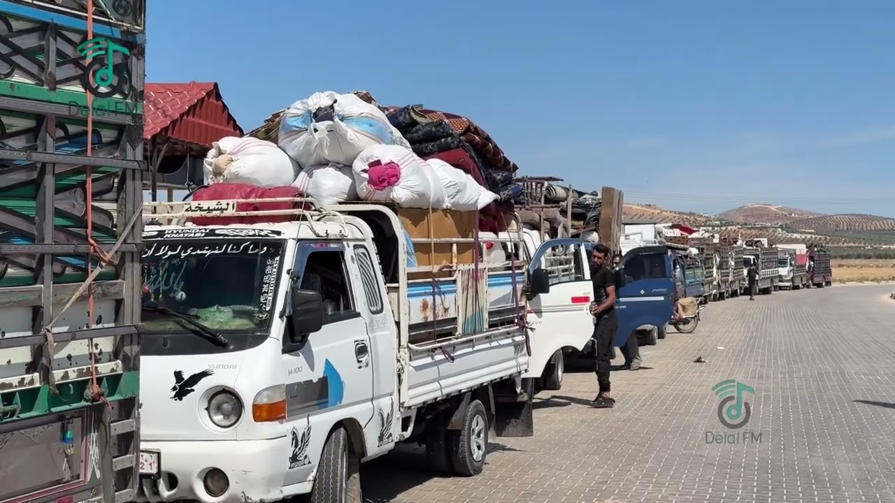 بمساعدة الكنيسة الكوردية في عفرين  عودة قافلة مهجرين من عفرين الى حمص