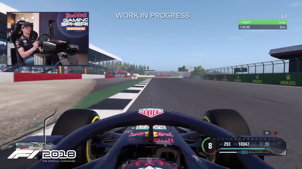 F1 2018 Gameplay - Max Verstappen Onboard at Silverstone (PURE IN GAME SOUND)