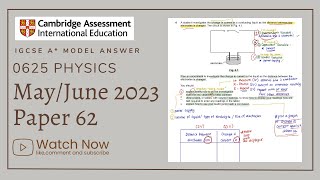 IGCSE Physics Paper 62 - May/June 2023 - 0625/62/M/J/23 SOLVED