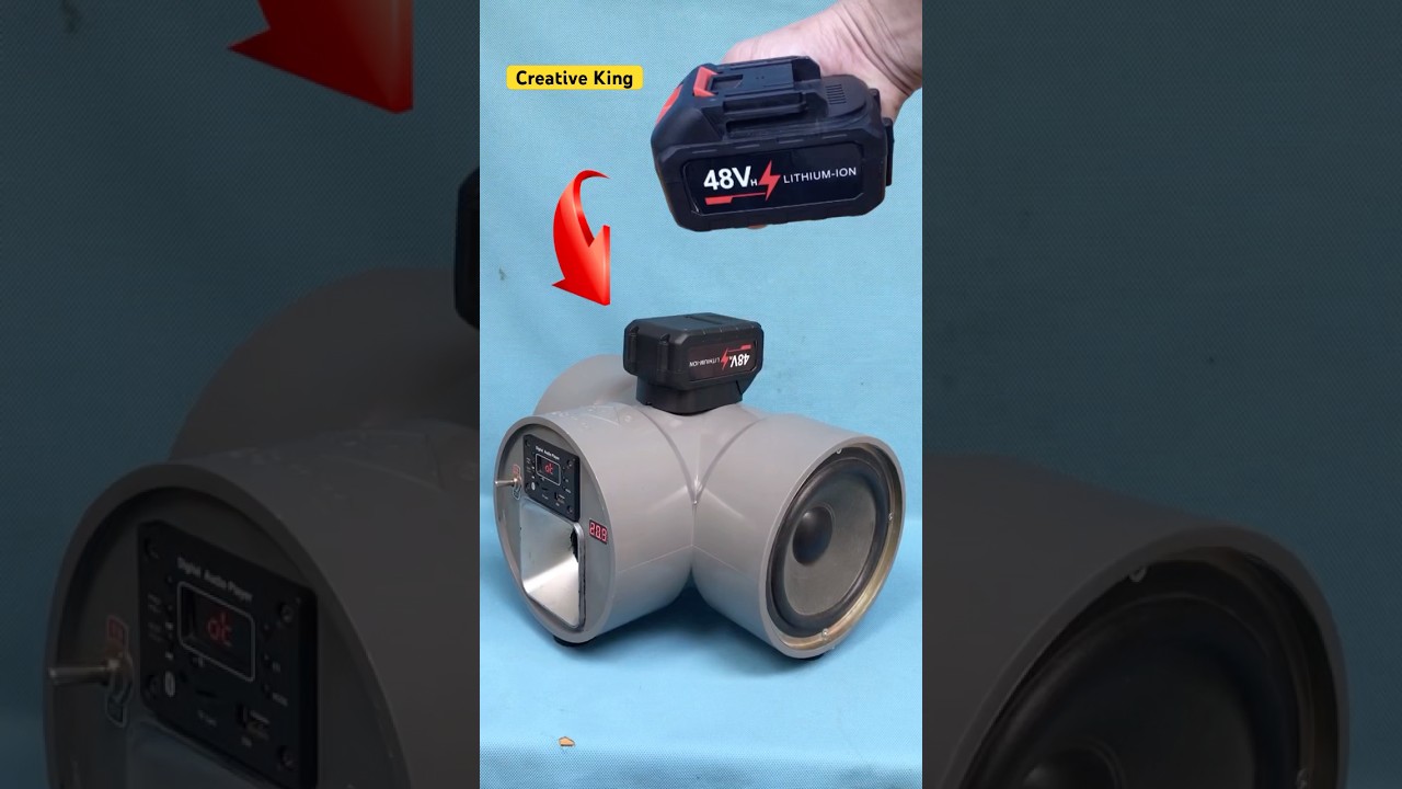 Build your own super cool Bluetooth speaker from a PVC pipe #shots
