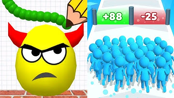 Draw To Smash Logic Puzzle VS Count Masters Satisfying ASMR Gameplay (Android, ios) (New Update) #2