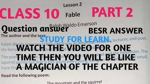 class 10 english lesson 2 fable question answer / class 10 english lesson 2 fable/ fable exercises