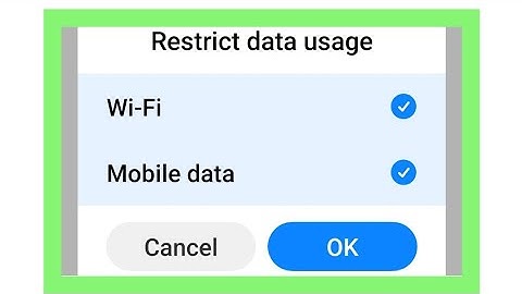 Restrict Data Usage Kya Hota Hai | What Is Restrict Data Usage In Xiaomi Redmi
