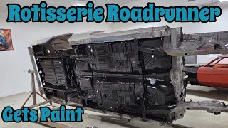 1969 Road Runner Rotisserie Restoration Gets Paint