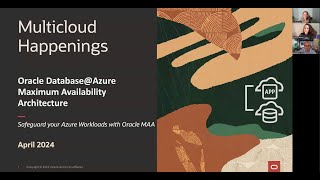 Multicloud Happenings - April 30, 2024 - Oracle Database@Azure Maximum Availability Architecture