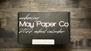 UNBOXING | May Paper Co 2022 Advent Calendar