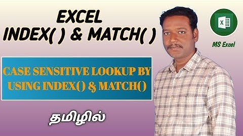 HOW TO USE CASE SENSITIVE LOOKUP BY USING NAMED RANGE IN MS EXCEL (TAMIL)