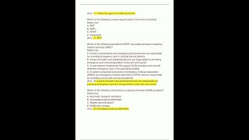 EMT Block 1 Exam Questions  Answers Latest Updated Guaranteed A West Coast latest