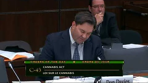 Don Davies: Discusses removing counter-intuitive criminality, of legalization