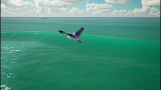 Seagull, Waves, & Foam in three.js