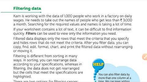 Ch 3 filtering data class 7 computer