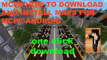 Mcpe How to download and install maps for mcpe (android) with just 1 click Mcpe  0.13.1