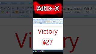 Victory Symbol on MS Word. youtubeshorts shortcutkeys window  computershortcutsshorts short