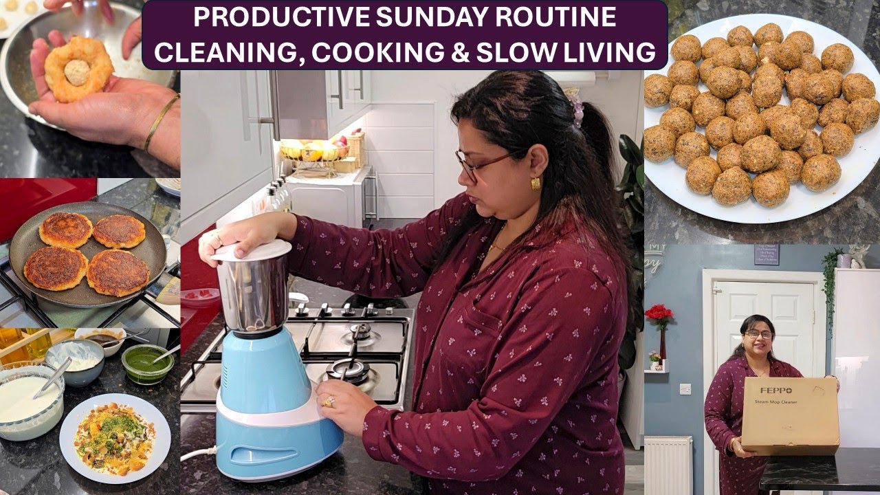 Cultivating Calm - Productive Sunday Of Indian Homemaker | New Cleaning Tool & Cooked Street Food