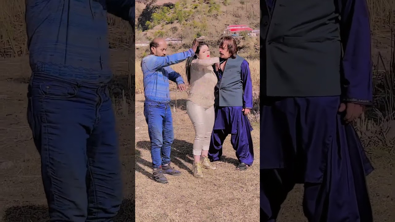 Jiya butt G with jager jani shoting on set charty Faqry charty khany2024 ￼ pashto movei