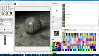 Sci-Fi-texture-generator with GIMP Python-fu demo