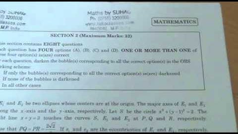 Solution of IIT JEE Advanced 2015 Paper 2