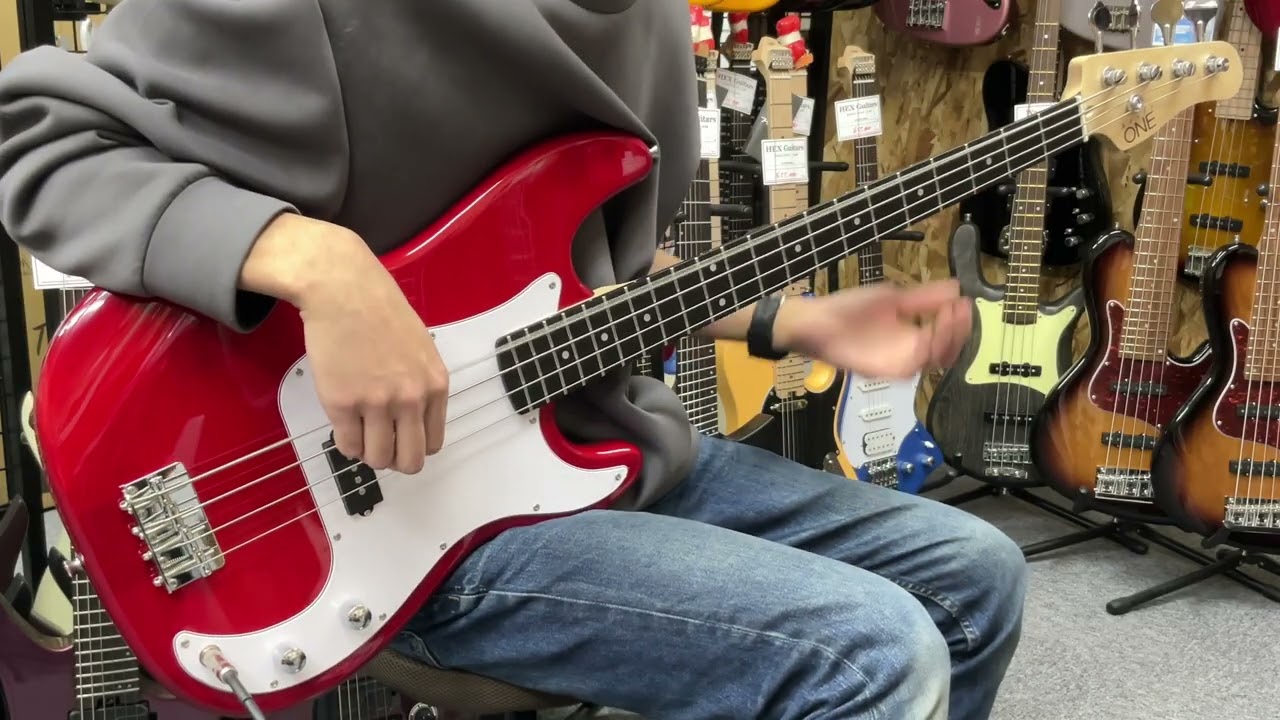 試奏】woofy basses / ONE series Woo 4 See Through Red - YouTube