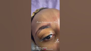 BROW LAMINATION + TINT   #blackesthetician    #browlamination #alabamaesthetician    #browartist