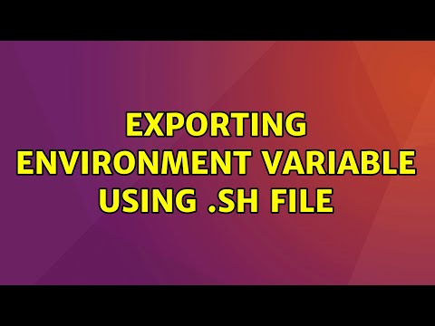Ubuntu: exporting environment variable using .sh file