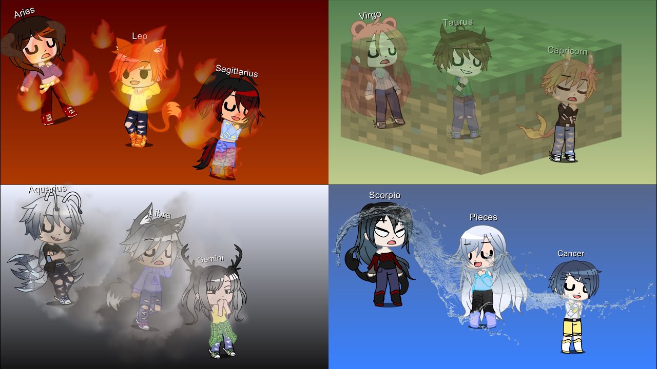 Zodiac signs while praying//Gacha club//zodiacs - YouTube