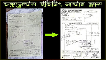 Full Process of Document’s editing in Photoshop Bangla Tutorial