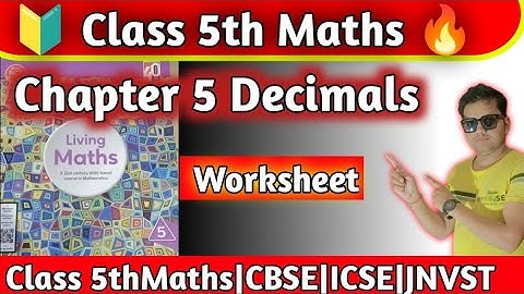 Class 5 Maths Chapter  5 Decimals Worksheet |Class 5th Maths Ratna Sagar|hpsgurugram|Naresh Sir