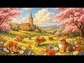 Spring Church Bliss: Pink Blossoms &amp; Bunnies | 4K Frame TV Art